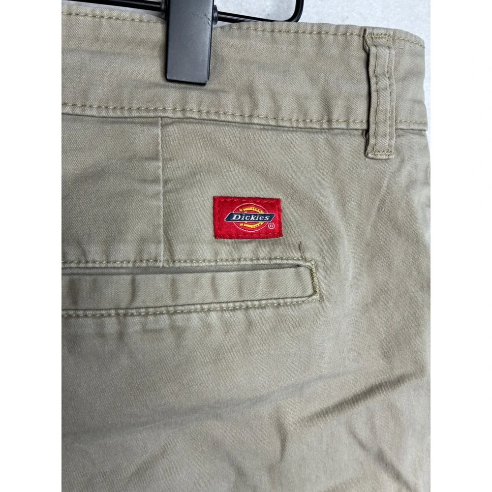 Dickies Relaxed Fit Khaki Chino Shorts Mens 14 Tan Cotton Stretch Workwear